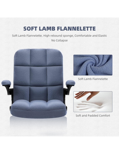 Silla de Oficina Ejecutiva SEATZONE Charles Ergonomica Azul