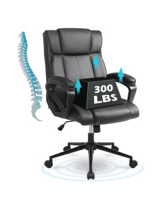 Silla de Oficina Ergonómica Ermnois EM-5019 Negra Ajustable