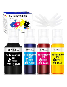 Botellas de Tinta de Sublimación CMYBabee para Epson 4 Pzs