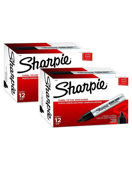 Marcadores Permanentes Sharpie Pro Chisel Negro 24 Unidades