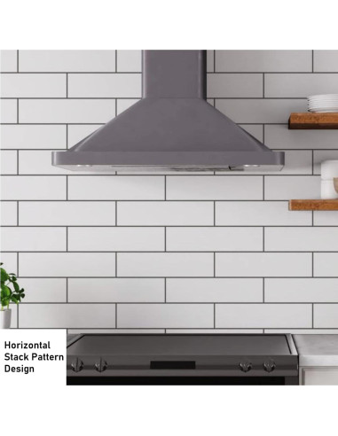 Azulejo Cerámico Blanco Tenedos 3x12 Mate 25 Piezas