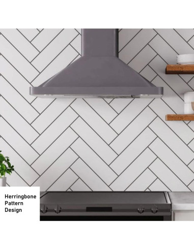 Azulejo Cerámico Blanco Tenedos 3x12 Mate 25 Piezas