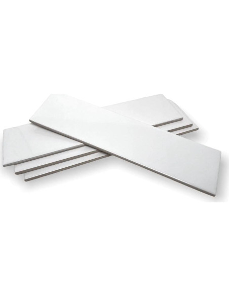 Azulejo Cerámico Blanco Tenedos 3x12 Mate 25 Piezas