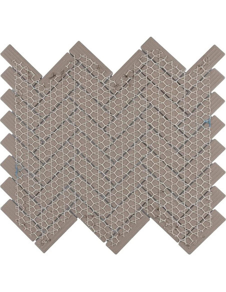 Mosaico de Porcelana Negra Tenedos Espiga Mate 31.5x27.4cm