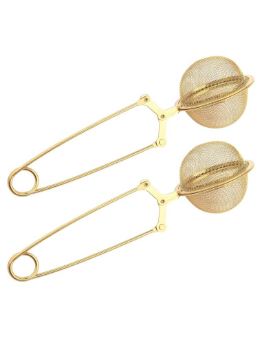 Infusor de Té con Mango Luckyiren, Acero Inoxidable, 2 Piezas