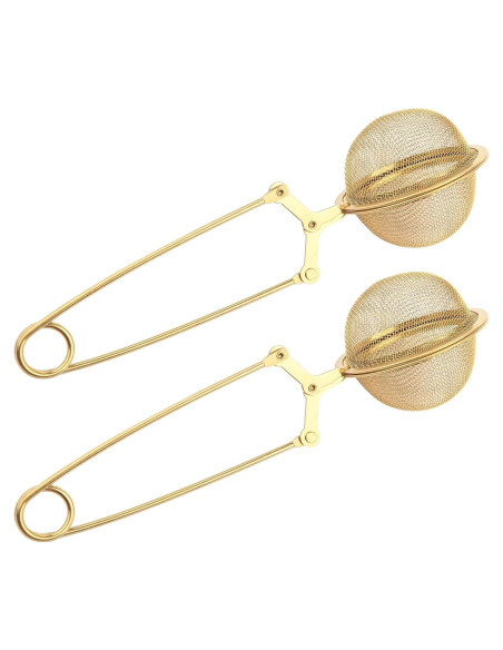 Infusor de Té con Mango Luckyiren, Acero Inoxidable, 2 Piezas