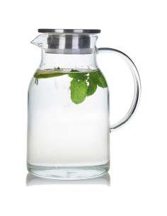 Jarra de vidrio Karafu 68Oz con tapa resistente al calor