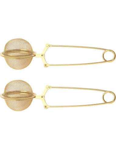 Infusor de Té con Mango Luckyiren, Acero Inoxidable, 2 Piezas