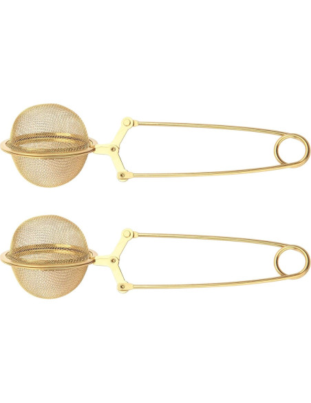 Infusor de Té con Mango Luckyiren, Acero Inoxidable, 2 Piezas