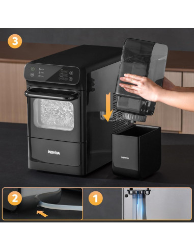Fabricador de Hielo Nugget Inoviva 40lbs/día, 1.2 Galones