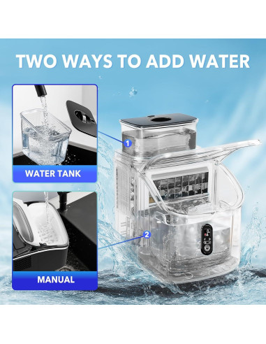 Fabricador de Hielo Nugget Erivess 15kg/día, Autolimpieza, 1.5L