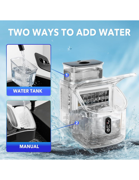 Fabricador de Hielo Nugget Erivess 15kg/día, Autolimpieza, 1.5L