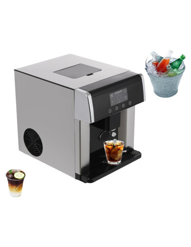 Máquina de Hielo Nugget 2 en 1 YUINDY Portátil 10 Cubos en 12 Min