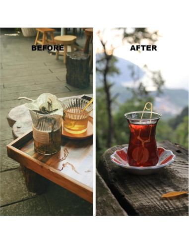 Infusor de Té con Mango Luckyiren, Acero Inoxidable, 2 Piezas