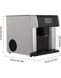 Fabricador de Hielo Nugget 2-en-1 HZOPUTLH ZB-10E 10-15kg/día 2