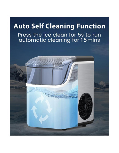 Máquina de Hielo Nugget Joy Pebble 15kg/día Acero Inoxidable