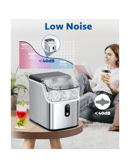Máquina de Hielo Nugget Joy Pebble 15kg/día Acero Inoxidable