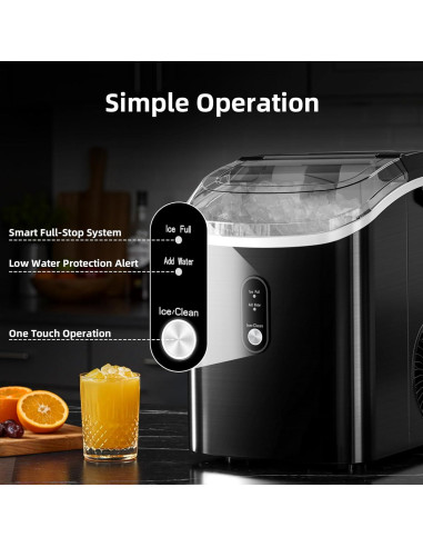 Fabricador de Hielo Nugget Antarctic Star 15.42 kg/día Acero Inoxidable