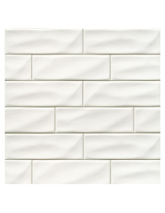 Azulejo Cerámico Blanco Susurro MSI 10x30 cm Mate para Baño y Cocina