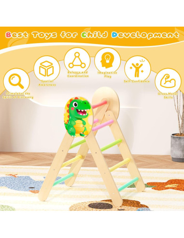Conjunto de Escalada Triángulo Pikler Acenova para Niños 1-3 Años