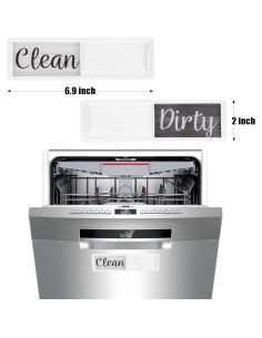 Cartel Imán Lavavajillas Limpio Sucio Realth 17.5x5.1cm 2