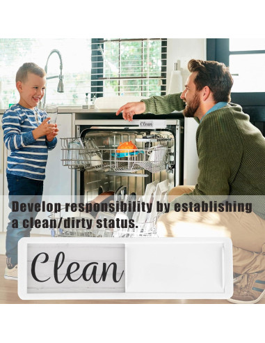 Cartel Imán Lavavajillas Limpio Sucio Realth 17.5x5.1cm