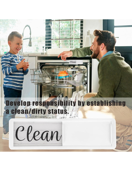 Cartel Imán Lavavajillas Limpio Sucio Realth 17.5x5.1cm