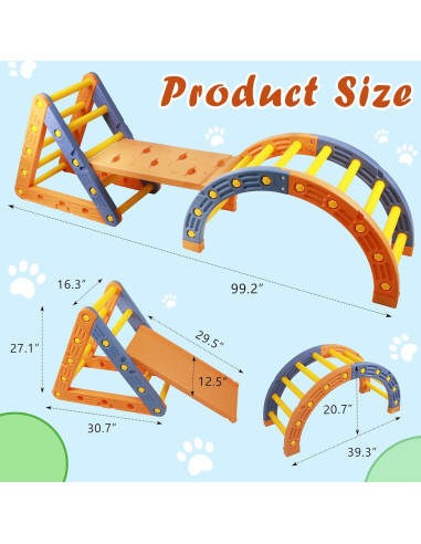 Juego de Escalada 5-en-1 Goldshire para Niños - Arco, Rampa y Escalera