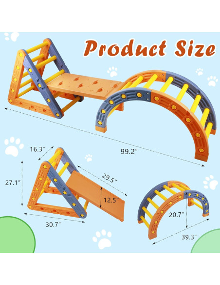 Juego de Escalada 5-en-1 Goldshire para Niños - Arco, Rampa y Escalera