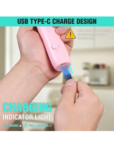 Espumador de Leche Eléctrico HAUSHOF Rosa con Soporte USB-C 2