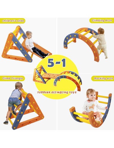 Juego de Escalada 5-en-1 Goldshire para Niños - Arco, Rampa y Escalera