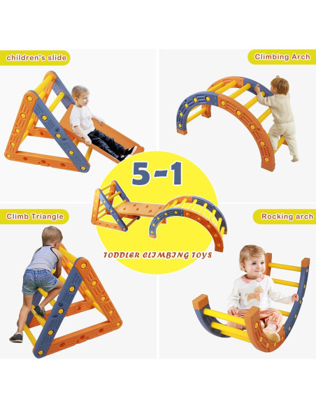 Juego de Escalada 5-en-1 Goldshire para Niños - Arco, Rampa y Escalera