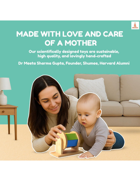 Juguete de tambor giratorio de madera Shumee 18x15 cm