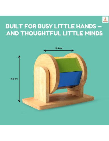 Juguete de tambor giratorio de madera Shumee 18x15 cm