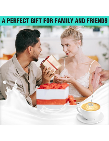 Espumador de Leche Eléctrico HAUSHOF Rosa con Soporte USB-C