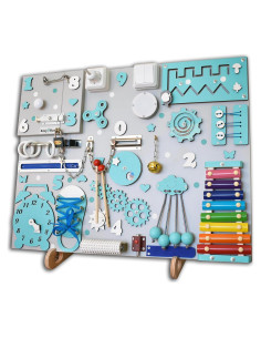 Tablero Sensorial Montessori Personalizado para Bebés 50x60cm