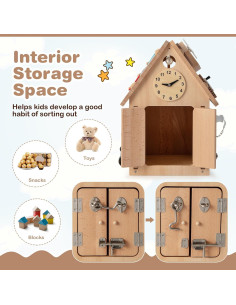 Casa Ocupada Montessori Costzon de Madera con Almacenamiento 2
