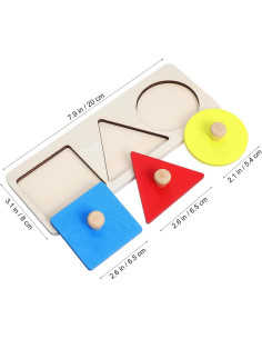 Rompecabezas de Madera Montessori Kisangel 30.5x13cm 2