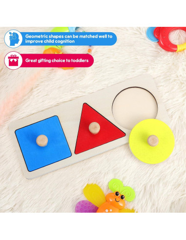 Rompecabezas de Madera Montessori Kisangel 30.5x13cm