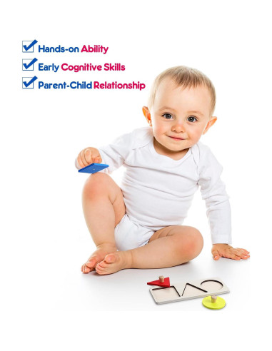 Rompecabezas de Madera Montessori Kisangel 30.5x13cm