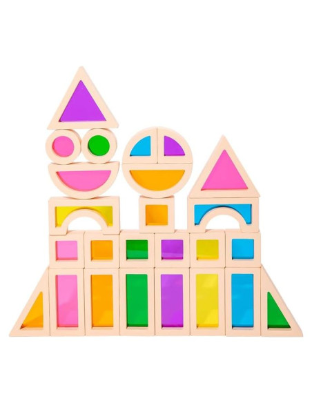 Bloques Arcoíris Sensoriales EduLand - Juego Educativo 25 Piezas