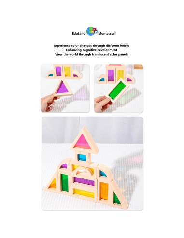 Bloques Arcoíris Sensoriales EduLand - Juego Educativo 25 Piezas