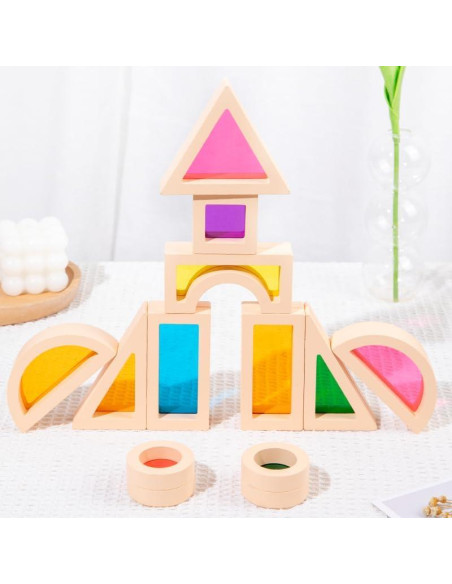 Bloques Arcoíris Sensoriales EduLand - Juego Educativo 25 Piezas