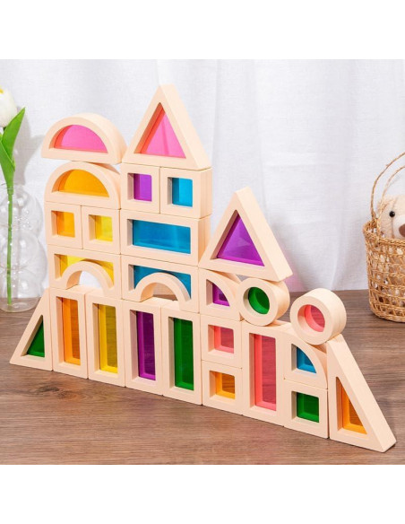 Bloques Arcoíris Sensoriales EduLand - Juego Educativo 25 Piezas