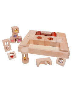 Bloques de Sonido de Madera Tanoshimu 42pcs Montessori 3+