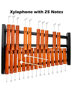 Xilófono de 25 Notas Giantex con Baquetas y Bolsa de Transporte 2