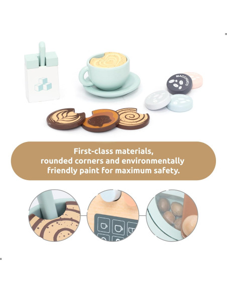 Máquina de Café de Madera UMU para Niños - Juguete Montessori 3+