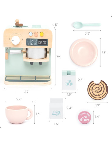 Máquina de Café de Madera UMU para Niños - Juguete Montessori 3+