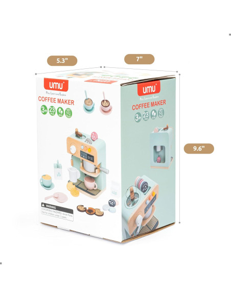 Máquina de Café de Madera UMU para Niños - Juguete Montessori 3+