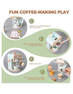 Juguete de Cafetera de Madera Pithfor para Niños 1.48 kg 2